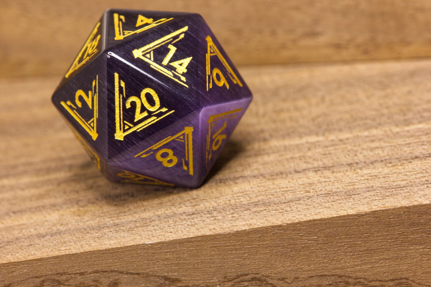 Art Deco Purple Catseye Dice - Summit Dice