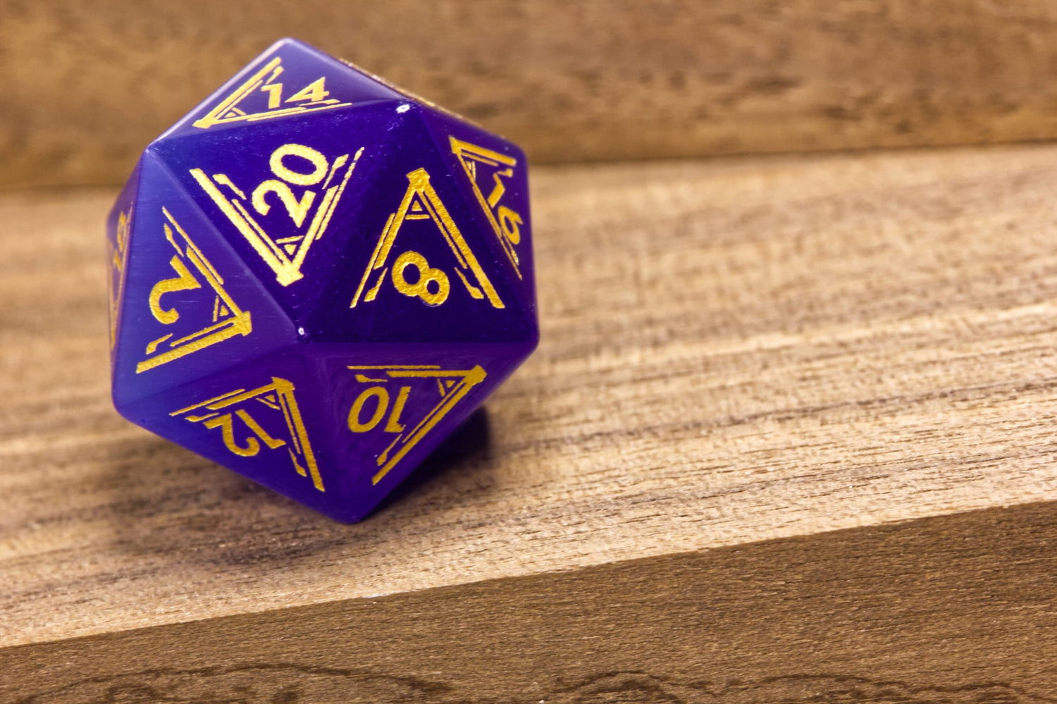Art Deco Blue Catseye Dice - Summit Dice