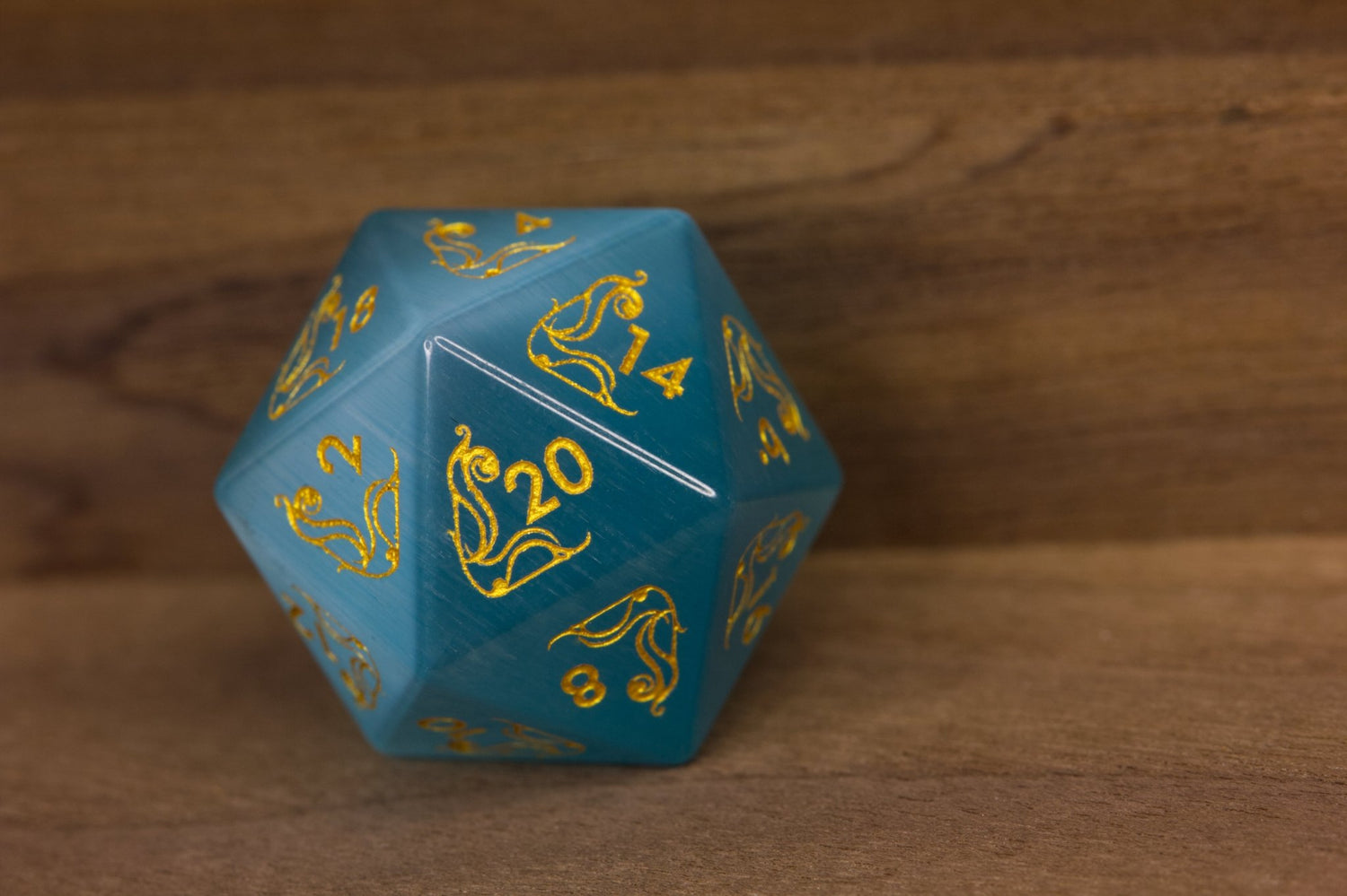 Art Nouveau Light Blue Catseye Dice - Summit Dice